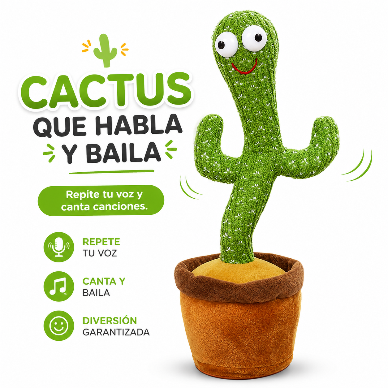 CACTUS QUE HABLA Y BAILA + ENVÍO GRATIS + PAGO AL RECIBIR + SOLO HOY 🔥