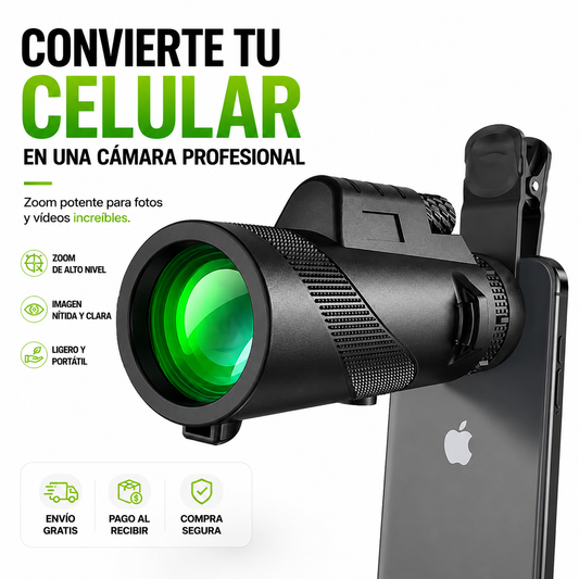 LENTE TELESCÓPICA HD + PAGO AL RECIBIR + OFERTA ESPECIAL SOLO HOY 🔥