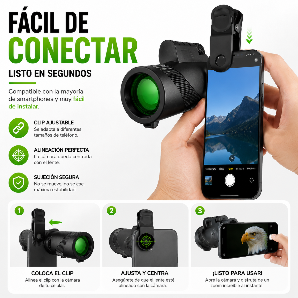LENTE TELESCÓPICA HD + PAGO AL RECIBIR + OFERTA ESPECIAL SOLO HOY 🔥