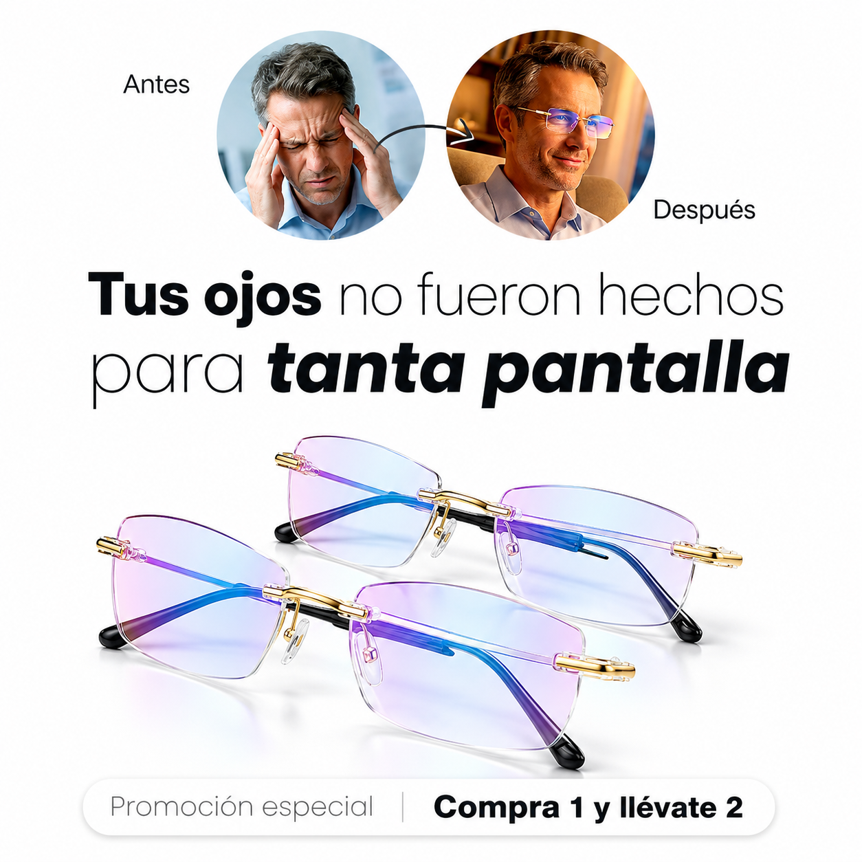 👓 COMPRA 1 Y LLÉVATE 2 – PROTEGE TUS OJOS Y AHORRA HOY MISMO