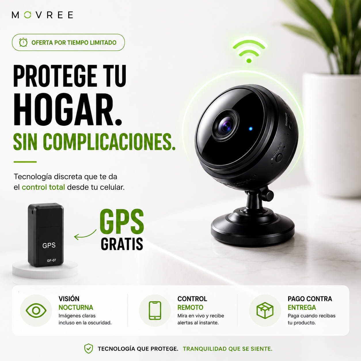 MINI CÁMARA ESPÍA + MINI GPS DE REGALO + ENVÍO GRATIS + PAGO AL RECIBIR 🔥