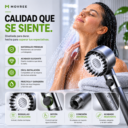 DUCHA DE ALTA PRESIÓN + KIT DE 3 FILTROS DE REGALO + ENVÍO GRATIS + PAGO AL RECIBIR 🔥