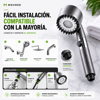 DUCHA DE ALTA PRESIÓN + KIT DE 3 FILTROS DE REGALO + ENVÍO GRATIS + PAGO AL RECIBIR 🔥