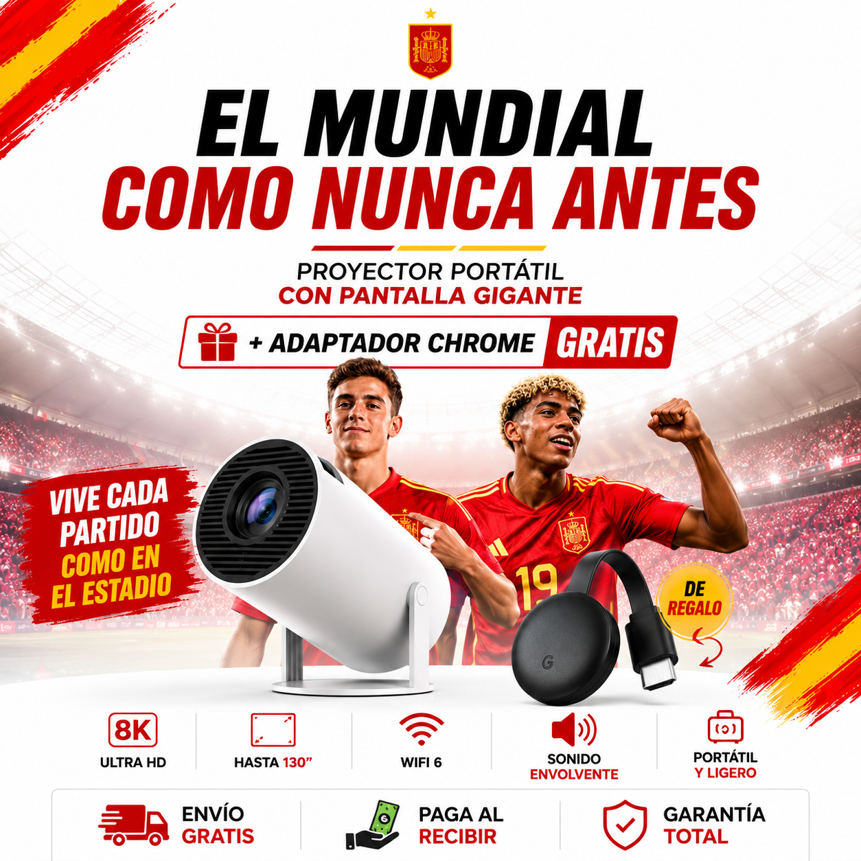 PROYECTOR PORTÁTIL + ENVÍO GRATIS + PAGO AL RECIBIR + REGALO EXCLUSIVO SOLO HOY 🔥