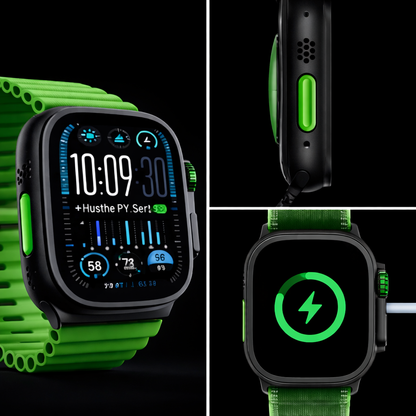 SMARTWATCH ULTRA CON 2 CORREAS INCLUIDAS + CAJA PREMIUM Y CARGADOR INALÁMBRICO ¡ENVÍO GRATIS! 🔥