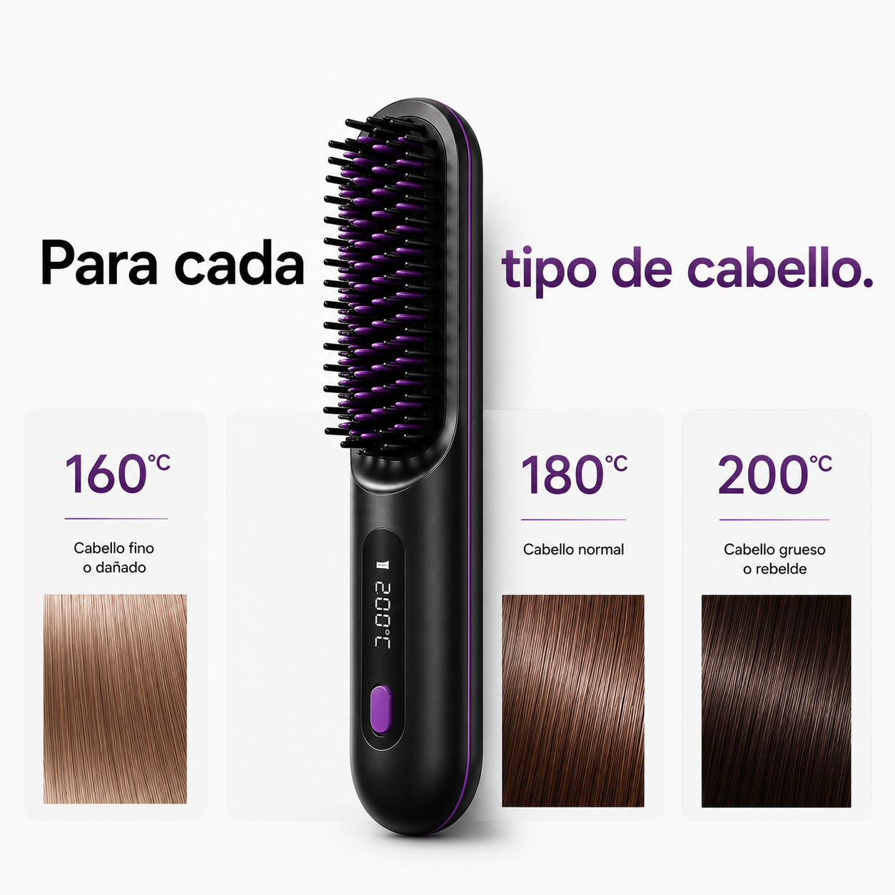 Cepillo Alisador Pelo (4 Colores)